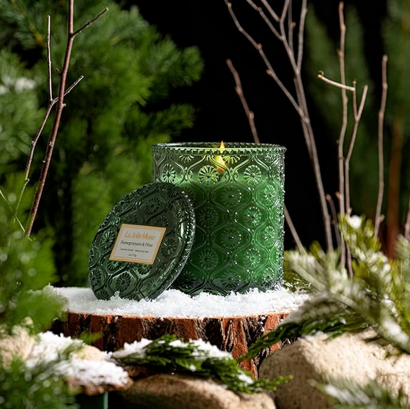 Evergreen scented candle