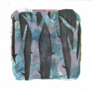 The night is setting in between the trees, one by one.