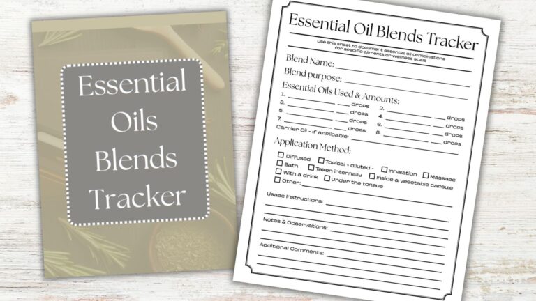 Essential Oils Blend Tracker