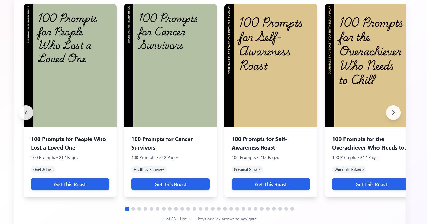 100 prompt journaling collection Carousel view